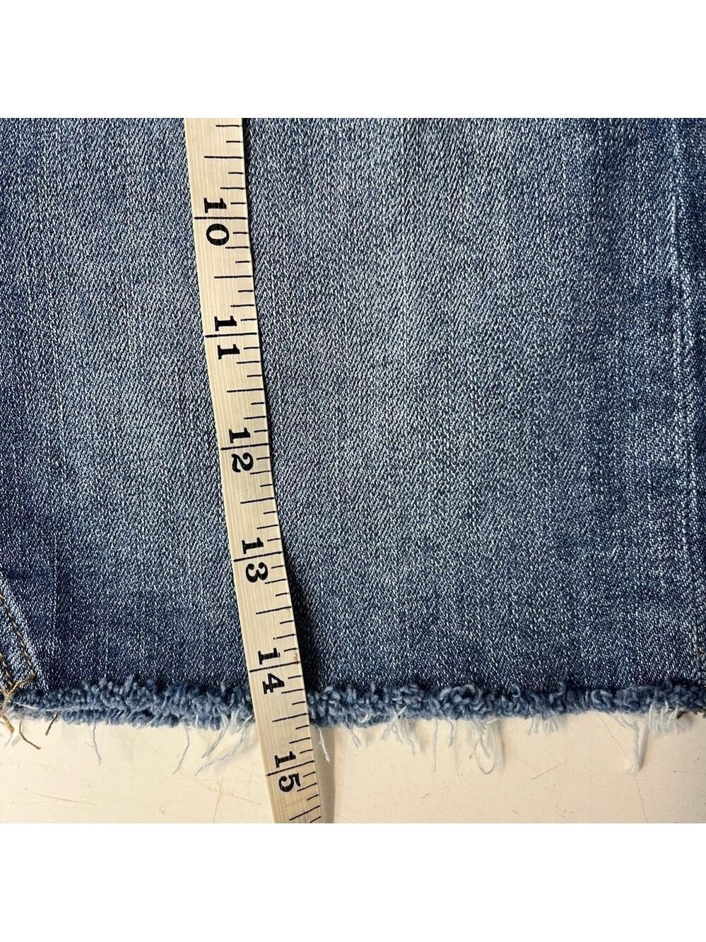 Joe’s Jeans Distressed Raw Hem Denim Mini Skirt, size 25 - Picture 10 of 10